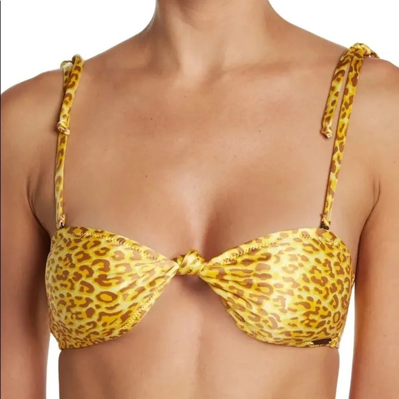 Kendall & Kyle NWT Golden Leopard Print Bikini Size XL - Picture 4 of 11